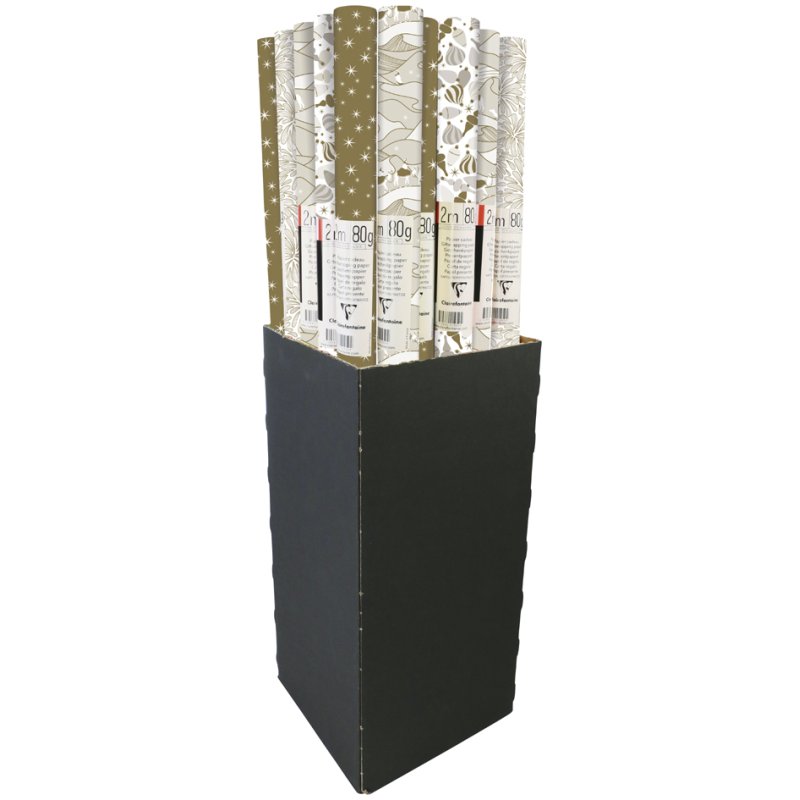 Papier cadeau Noël Clairefontaine couleur sable, 700 mm × 2 m, 80 g/m², 30 rouleaux