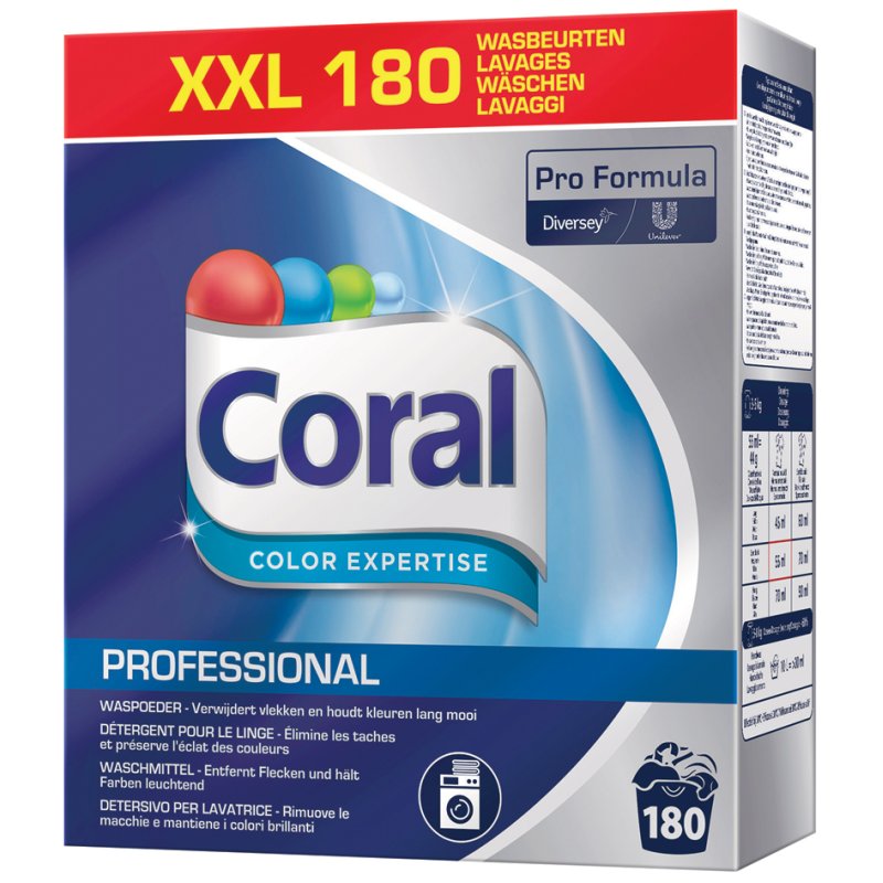 Coral kleurwasmiddel Color Expertise, 180 wasbeurten, 8,0 kg