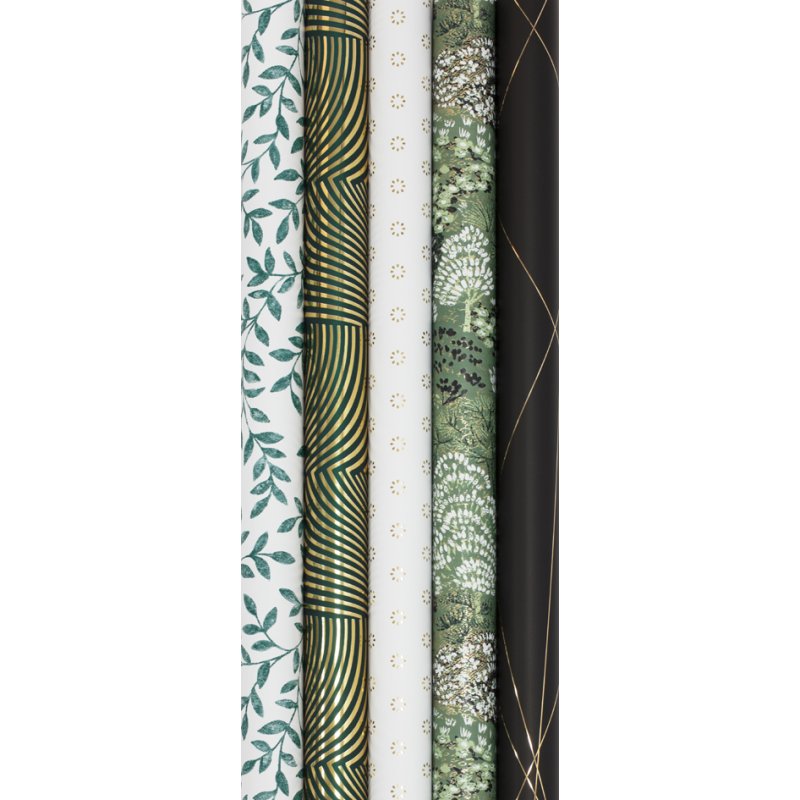Clairefontaine papier cadeau Noël Vert émeraude, 700 mm × 2,0 m, 80 g/m²