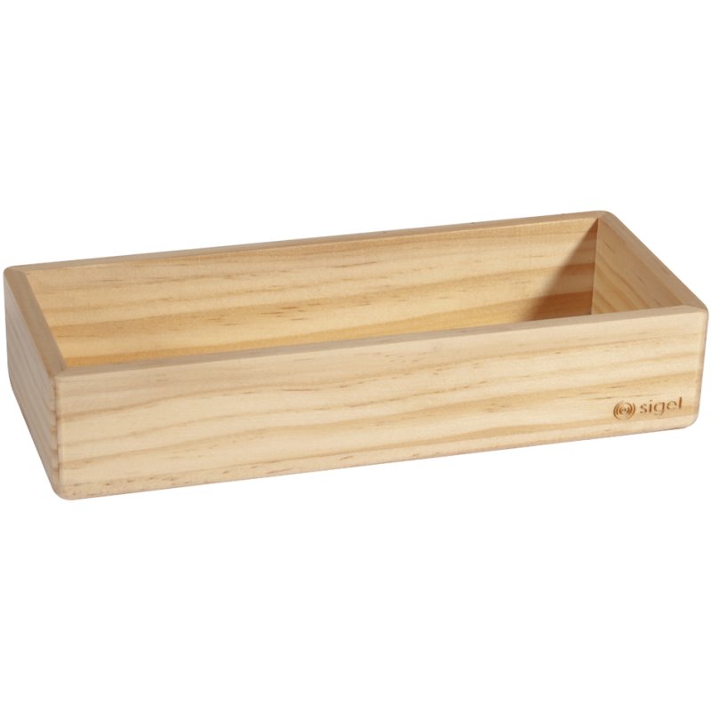 Sigel porte-stylos magnétique en bois, beige, pin clair, 174×55×40 mm