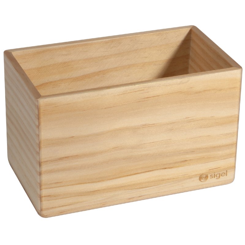 Sigel boîte de rangement en bois pour tableaux blancs et tableaux magnétiques en verre, magnétique, bois de pin clair, 130×75×80 mm