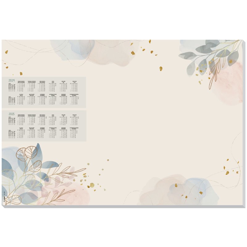 Sigel writing pad Pastel Garden, 595×410 mm, 30 sheets, 2-year calendar