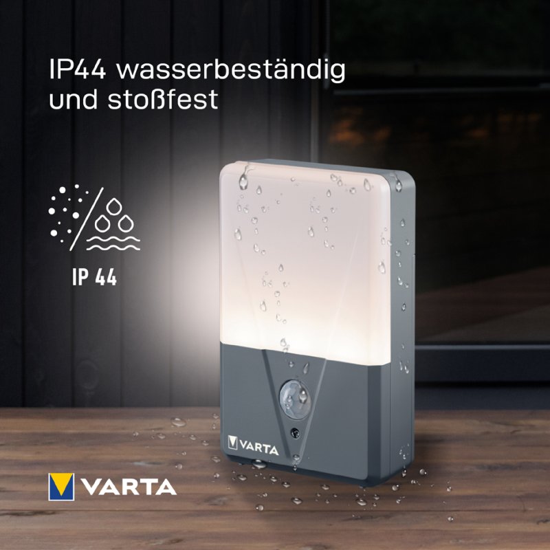 VARTA LED-bewegingssensor buitenlamp, IP44, warmwit, 40 lm