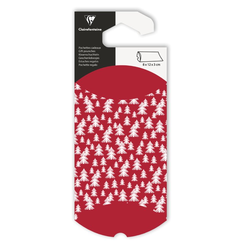 Clairefontaine emballage cadeau Sapins, papier kraft 280 g/m², 80×30×120 mm