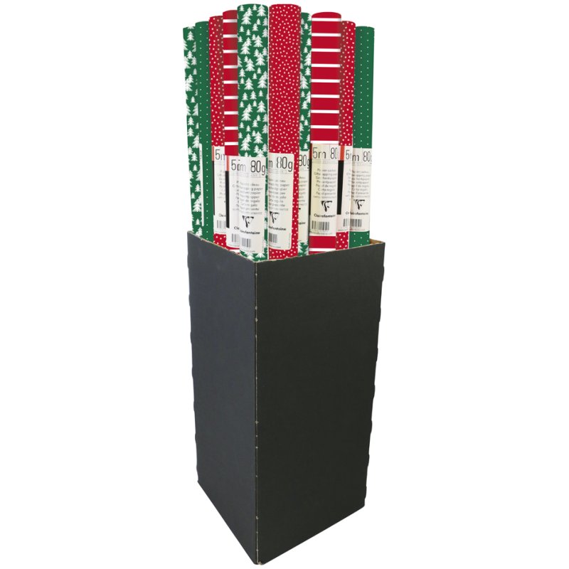 Clairefontaine papier cadeau Excellia noël, 70 cm × 5 m, 80 g/m², 20 rouleaux