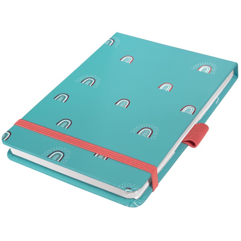 Sigel carnet Jolie Beauty Rainbow Turquoise, A6+, pointillé, couverture rigide