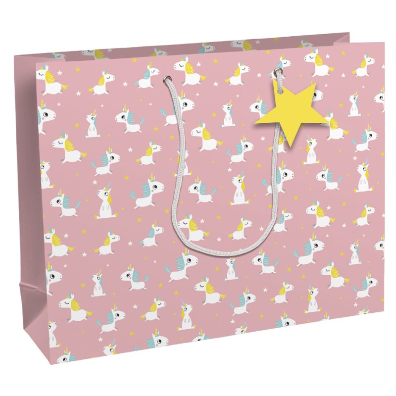 Clairefontaine sachet cadeau Licornes, grand, 373×118×275 mm