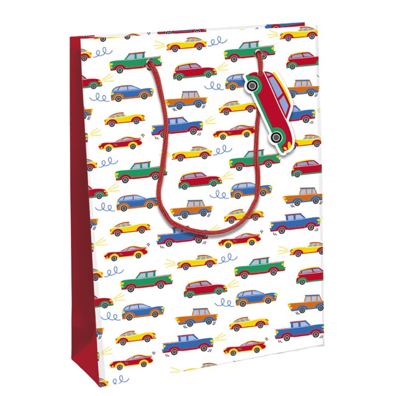 Clairefontaine sac cadeau voitures, moyen, 265×140×330 mm