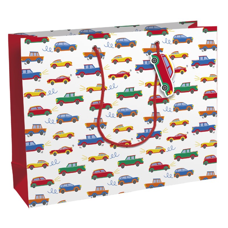 Clairefontaine sac cadeau voitures, moyen, 265×140×330 mm