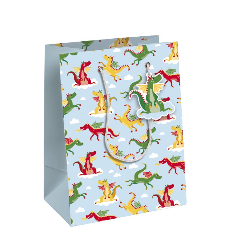 Clairefontaine sac cadeau Dragons, grand, 373×118×275 mm, papier couché