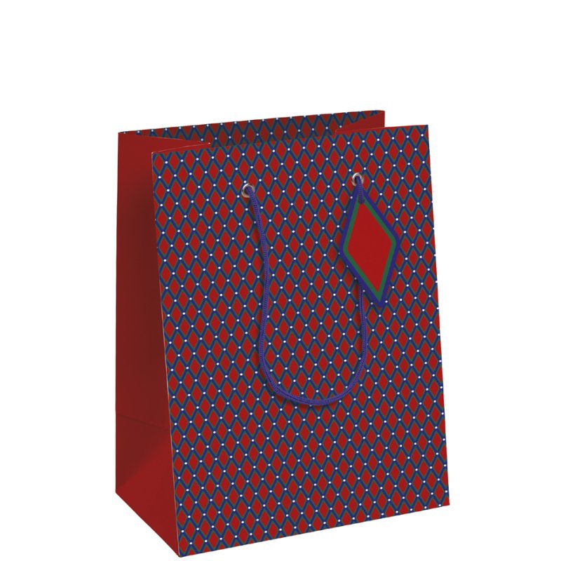 Clairefontaine sac cadeau motif géométrique, taille moyenne, 265×140×330 mm