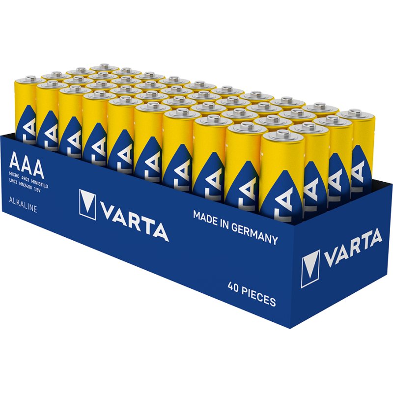 VARTA Alkaline batterijen AAA longlife power, LR03 1,5 volt, 40 stuks