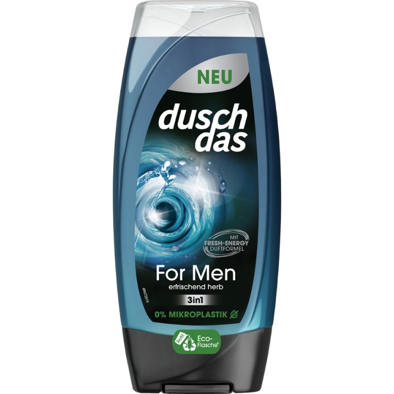 duschdas 3-in-1 douchegel & shampoo voor mannen, 225 ml
