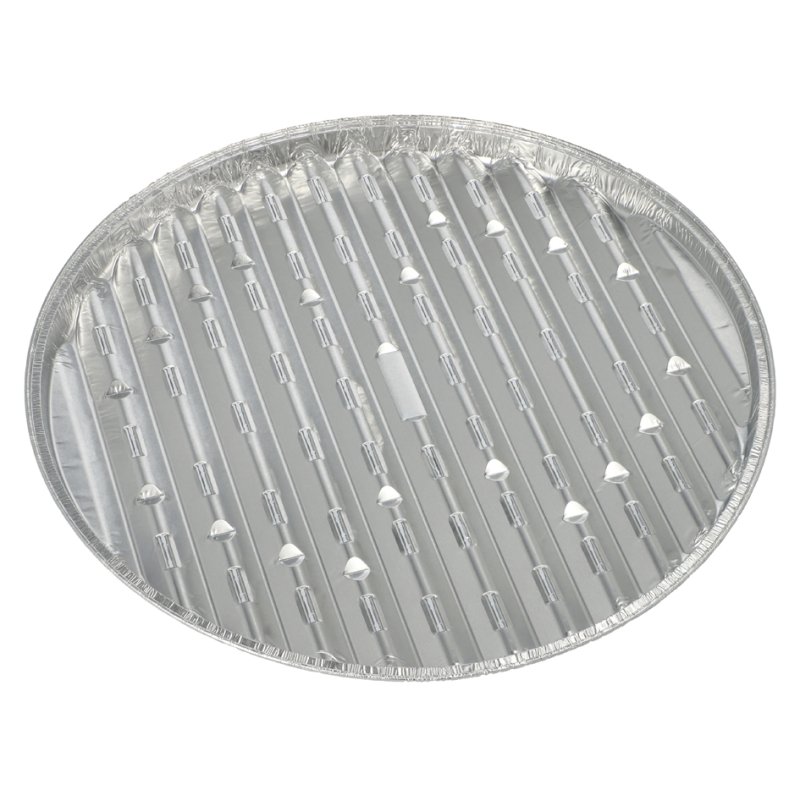 STARPAK barquettes à griller aluminium rondes, jetables, diamètre 340 mm, 5 pièces