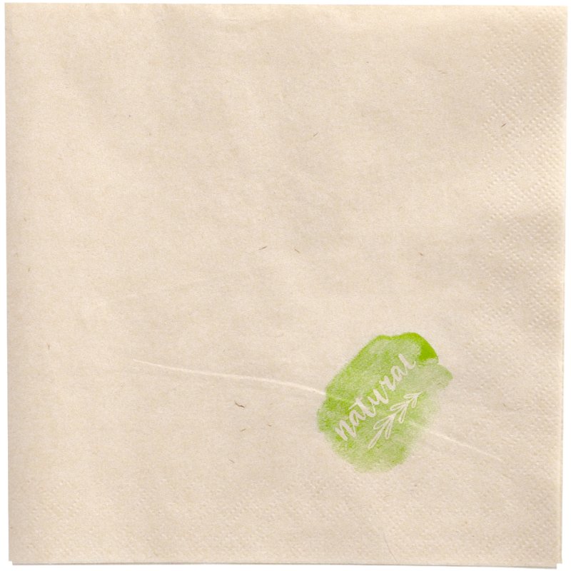 PAPSTAR serviettes de table, 33×33 cm, naturel, 250 pièces