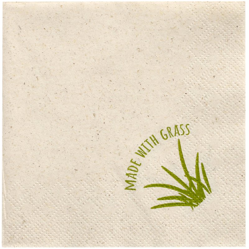 PAPSTAR serviettes à cocktail, 24×24 cm, 2 plis, naturel, 250 pièces
