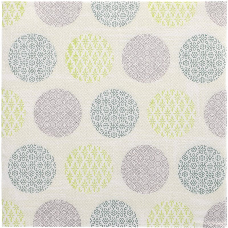 PAPSTAR serviettes ROYAL Collection Rococo, vert, 40×40 cm, 50 pièces