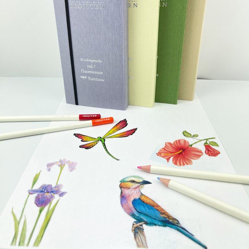 Tombow IROJITEN kleurpotloden set volume 8, pastelkleuren, 10 stuks