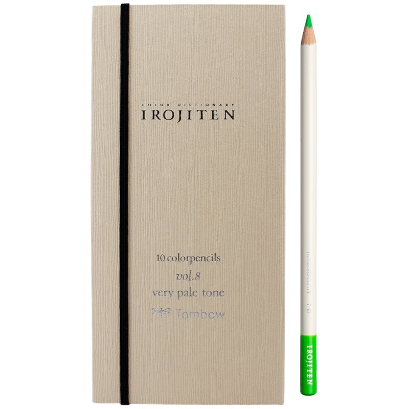 Tombow IROJITEN kleurpotloden set volume 8, pastelkleuren, 10 stuks