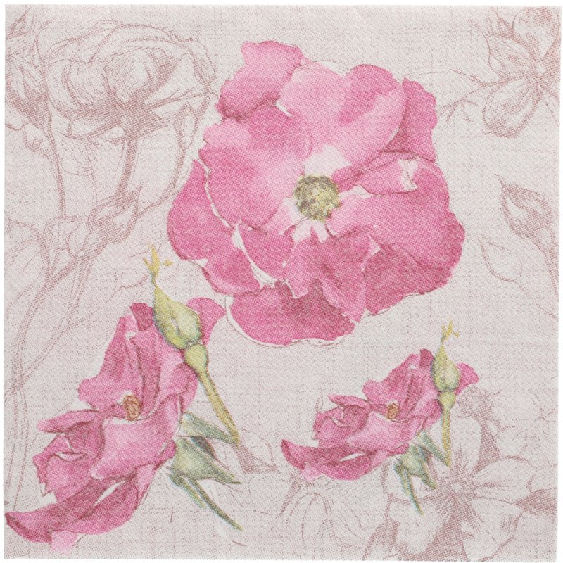 PAPSTAR serviettes Royal Collection Blossom, nectarine, 40×40 cm, 4 plis, 50 pièces