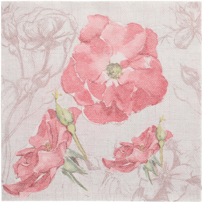 PAPSTAR serviettes Royal Collection Blossom, nectarine, 40×40 cm, 4 plis, 50 pièces