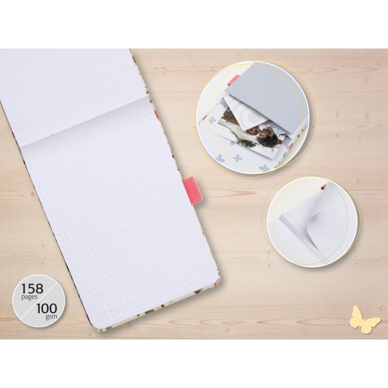 Sigel bloc-notes Jolie Beauty Enchanted Clouds, A6+, pointillés, 158 pages