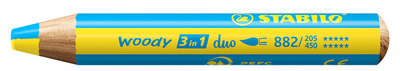 STABILO Woody 3-in-1 kleurpotlood, turkooisblauw/lichtgroen, 10 mm