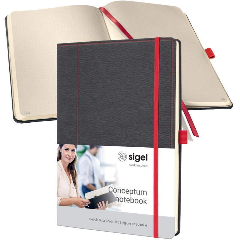 Sigel carnet Conceptum Design Casual A5, beige, pointillé, 97 feuilles