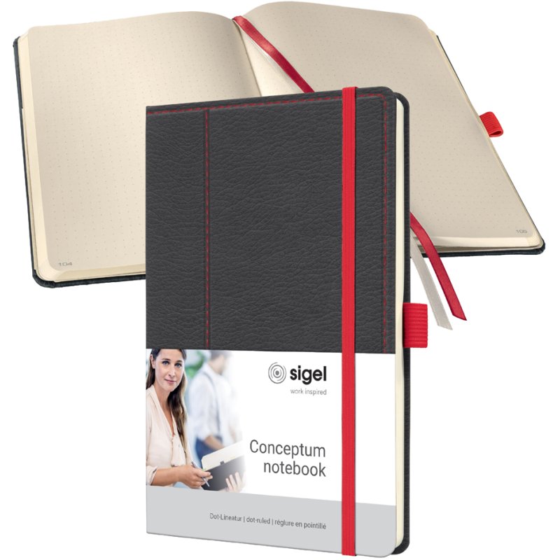 Sigel carnet Conceptum Design Casual A5, beige, pointillé, 97 feuilles