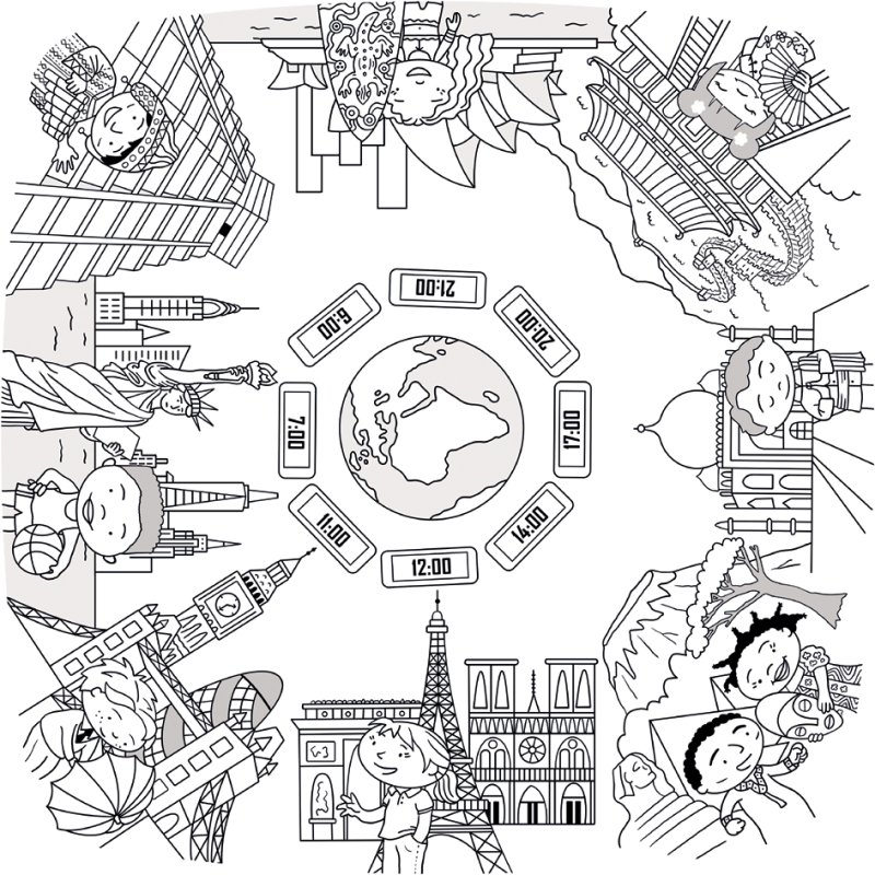 PAPERFLOW table à dessin enfants KIDS Monument, 60×60×40 cm, plateau mélaminé