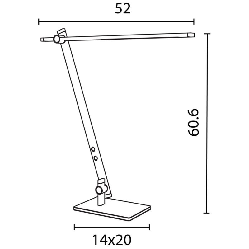 UNiLUX LUMILIGHT LED desk lamp, base stand, black, 8W
