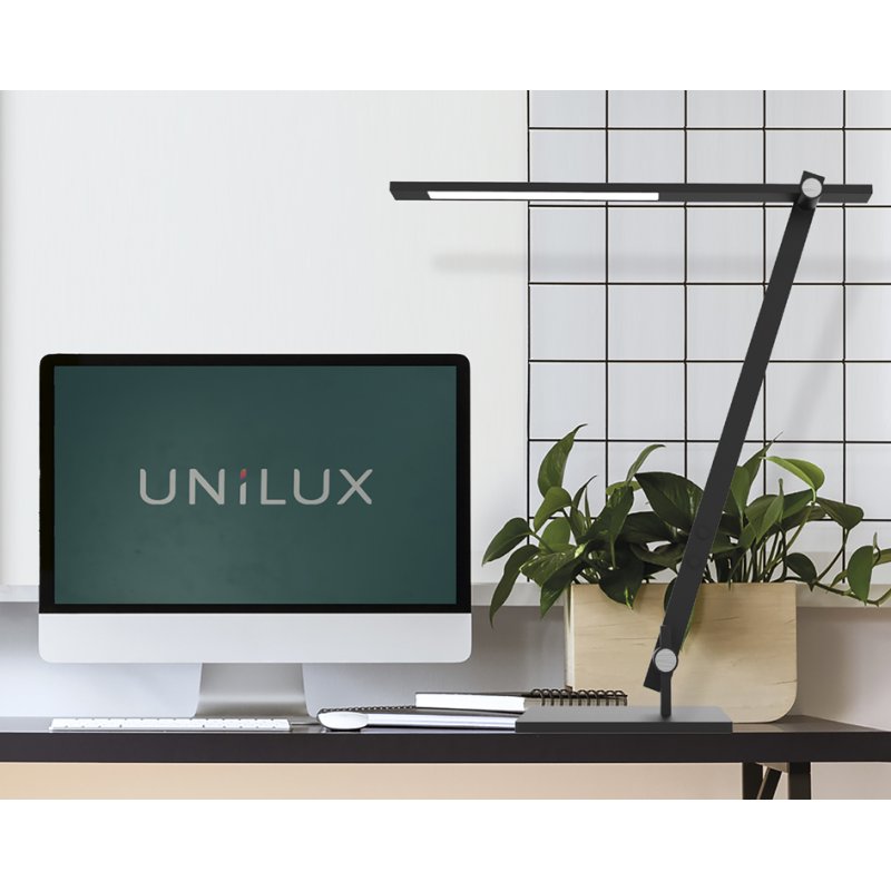 UNiLUX LUMILIGHT LED desk lamp, base stand, black, 8W