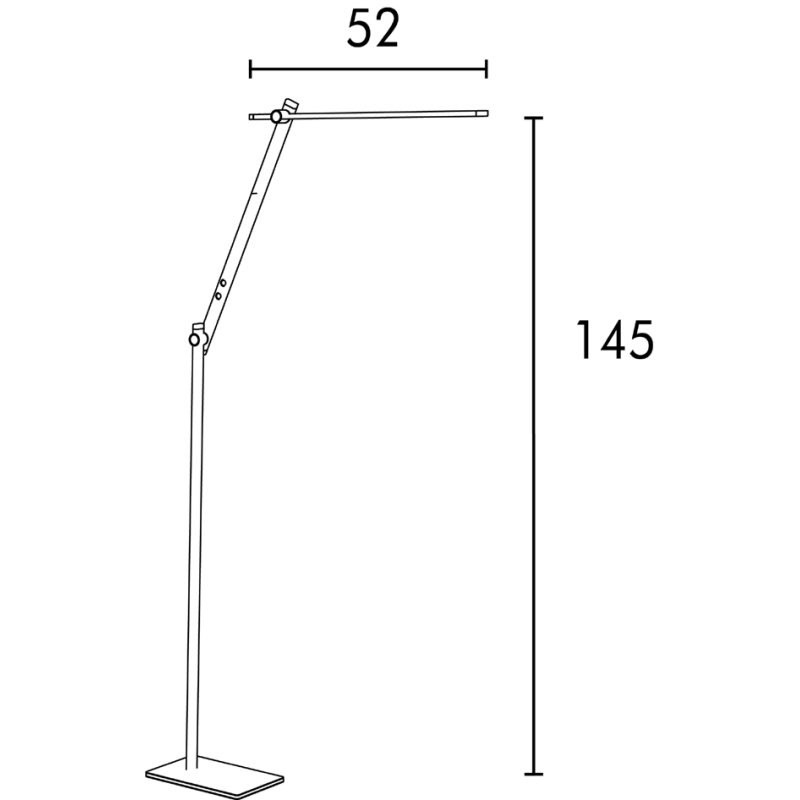 UNiLUX LED floor lamp LUMILIGHT, height 1600 mm, black, 8 W