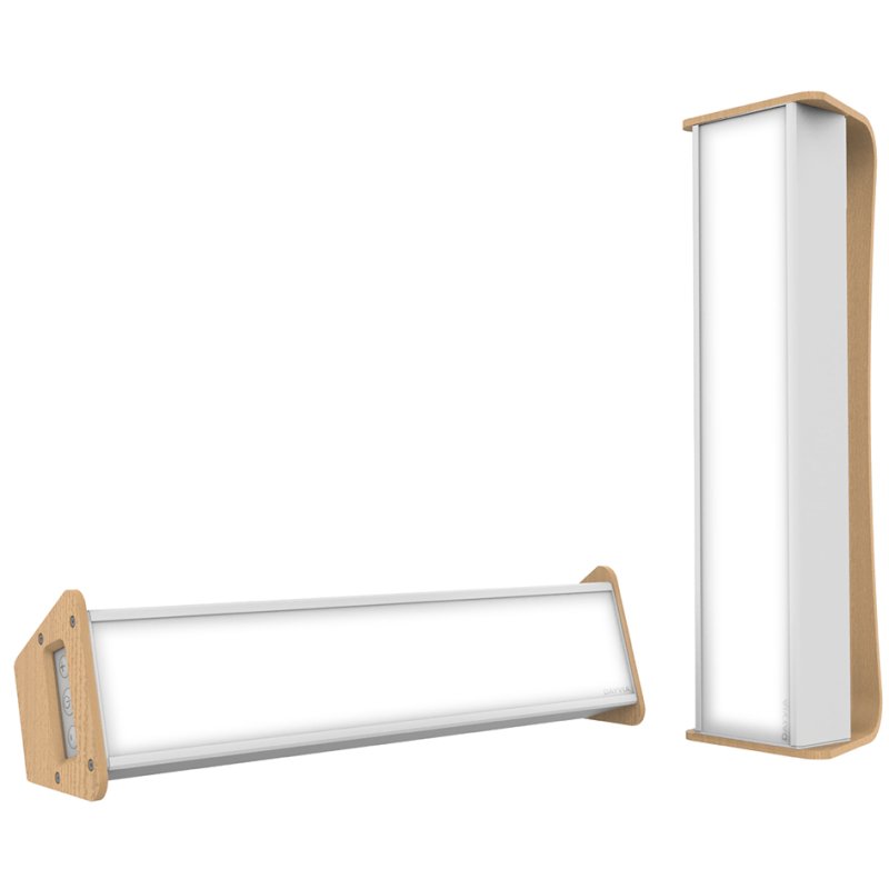 UNiLUX LED-daglichtlamp Dayvia MOBILLY, zwart/bamboe, 25 watt, 10.000 lux