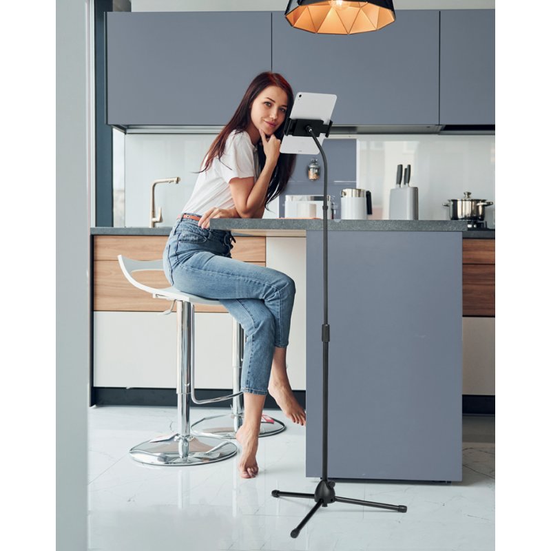 DURABLE tabletstandaard TWIST FLOOR, zwart, vloermodel, 4,7-13 inch
