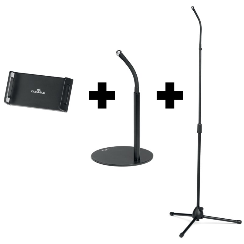 DURABLE tablethouder TWIST COMBI, zwart, 4,7-13 inch, tafel en vloer