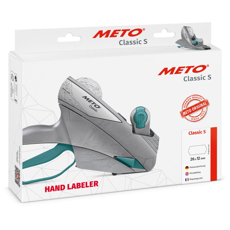 METO étiquette de prix Classic S 1026, linéaire, 10 chiffres, étiquettes 26×12 mm