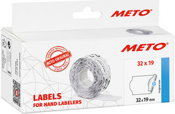METO prijsetiketten 26 × 12 mm, wit, 6 rollen à 1000 stuks