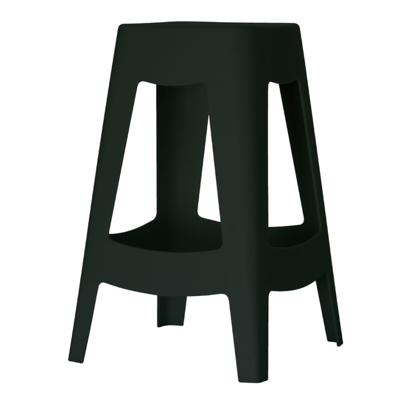 PAPERFLOW tabouret Bellini, blanc, hauteur d'assise 46 cm, lot de 2
