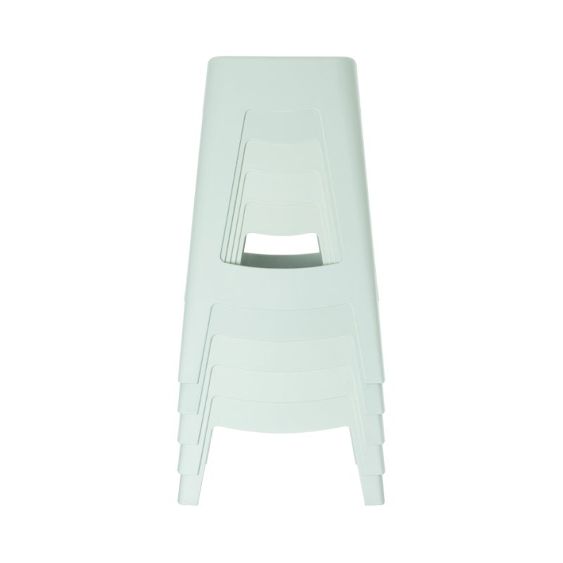 PAPERFLOW tabouret Bellini, blanc, hauteur d'assise 46 cm, lot de 2