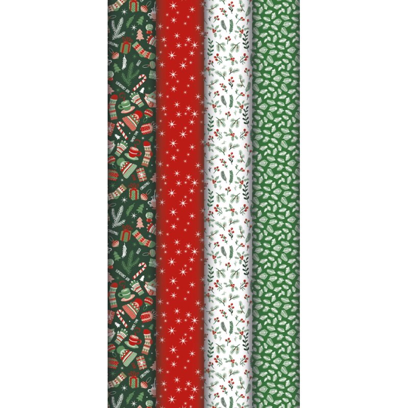Clairefontaine papier cadeau Noël Confortable, papier kraft 60 g/m², 700 mm × 2 m, 30 rouleaux
