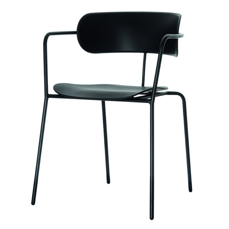 PAPERFLOW chaise visiteur BISTRO, bleu, 2 pièces