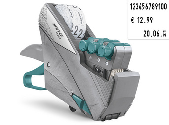 METO prijstang Classic XL 3329, 3-regelig, 33-posities, tekenhoogte 4,0 mm