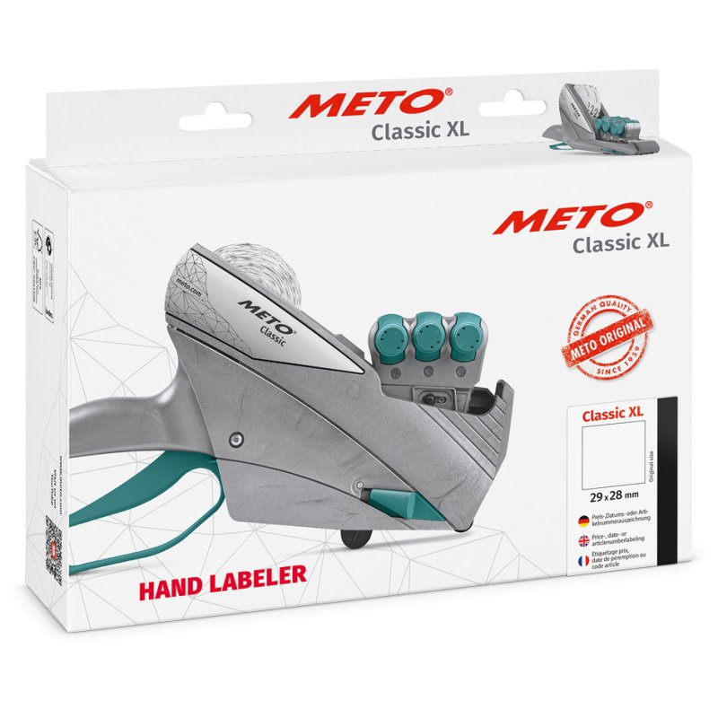 METO étiquette prix Classic XL 3329, 3 lignes, 33 positions, hauteur de caractère 4,0 mm