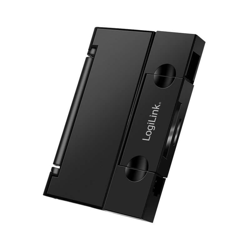 LogiLink Lecteur de cartes USB 3.2, noir, avec rangement pour cartes, USB-A et USB-C