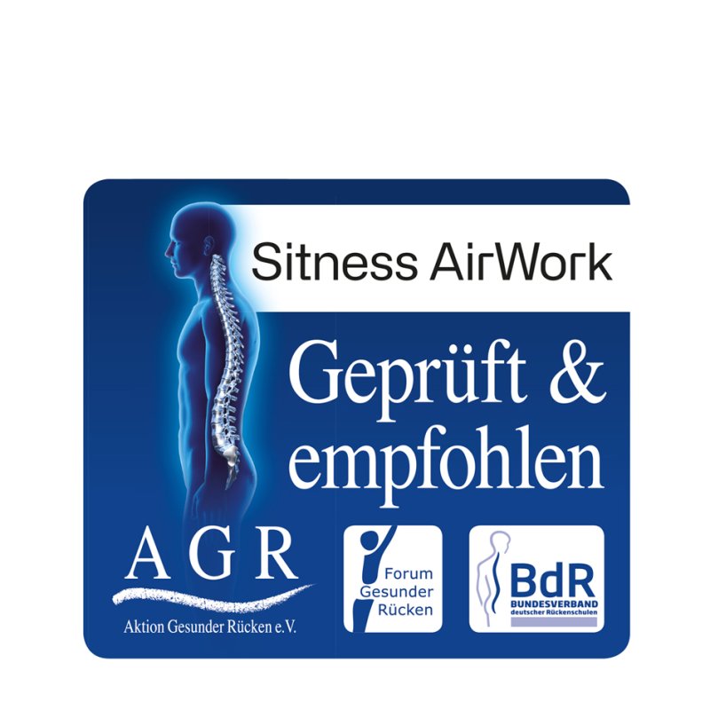 Topstar bureaustoel Airwork, zwart, synchronmechaniek, netrugleuning