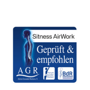 Topstar bureaustoel Sitness Airwork, grijs, netrugleuning, 110 kg draagkracht