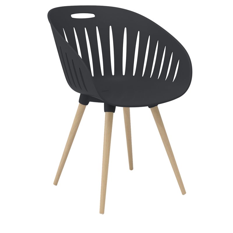 Topstar buitenstoel T2023, antraciet, set van 2 stuks