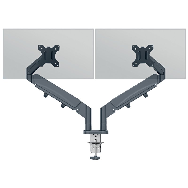 LEITZ Ergo monitor arm with clamp, velvet grey, 453 mm