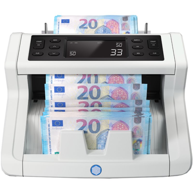 Safescan 2250 G2 bankbiljetteller, grijs, alle valuta, valsgelddetectie